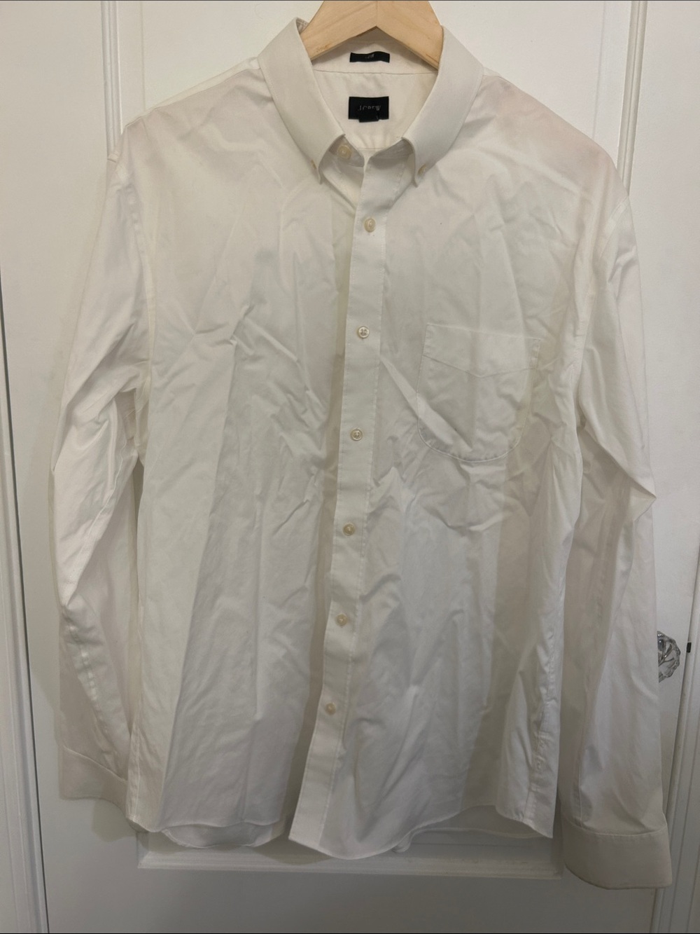 🛍 2/$18 J. Crew Shirt Men's Slim Fit White Long Sleeve Button Up Shirt